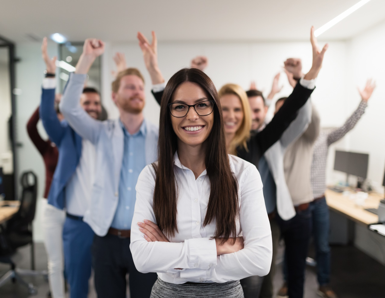 Happy, recognized employee