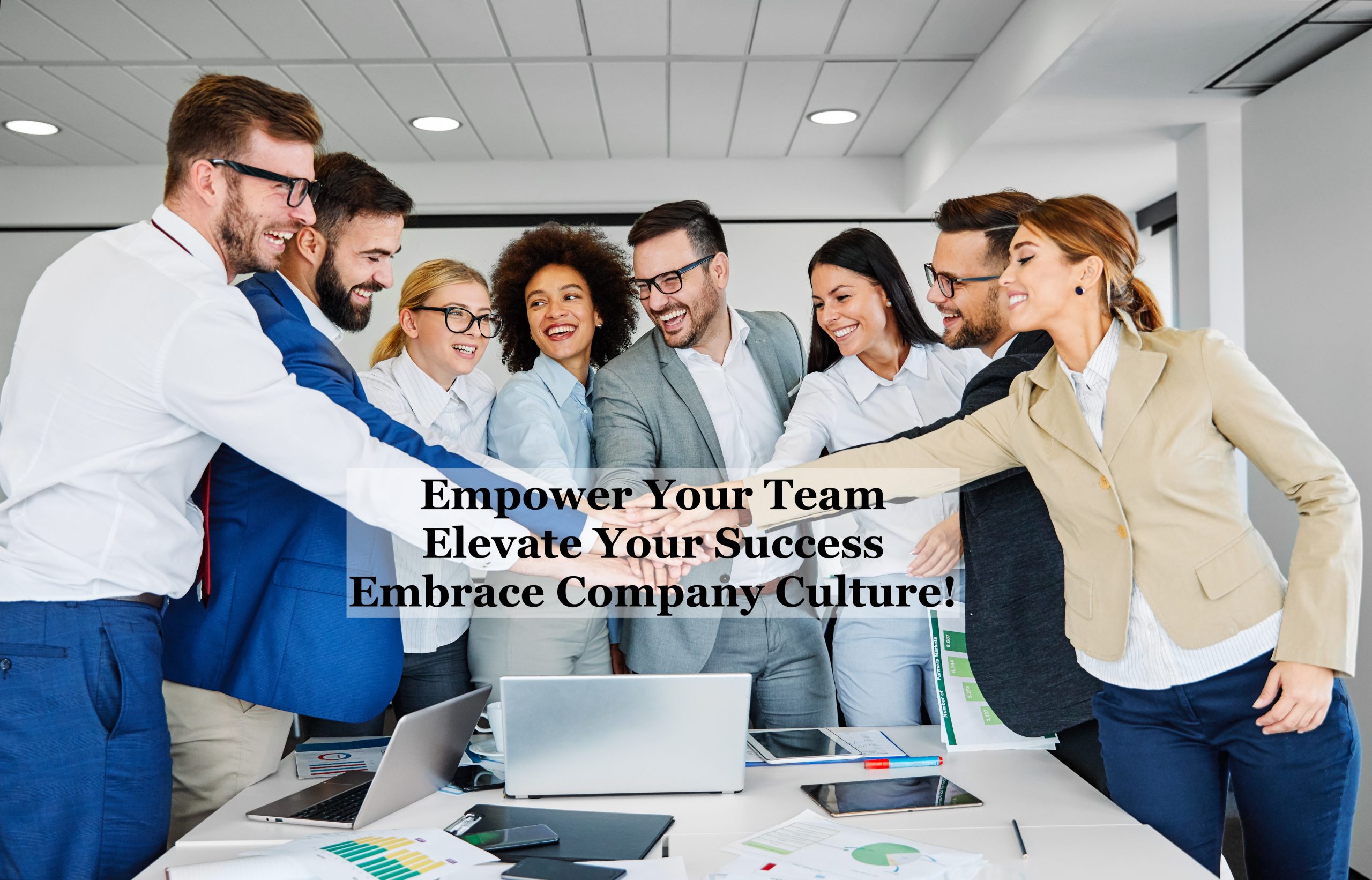 business people office unity teamwork partnership success due to Company Culture and Success