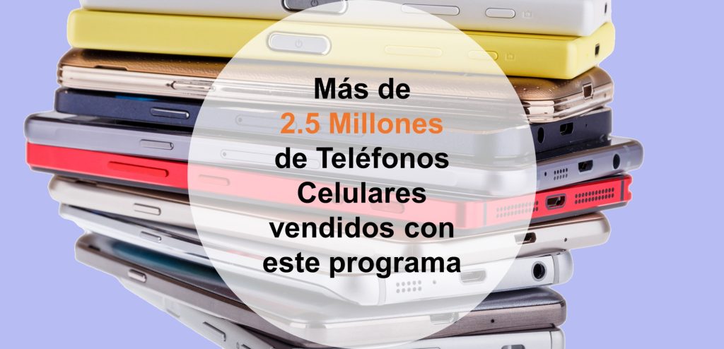 2.5 Millones de teléfonos celulares vendidos